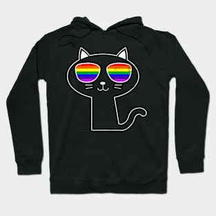 Cat Lgbt Design Gay Lesbian Sunglasses Hoodie